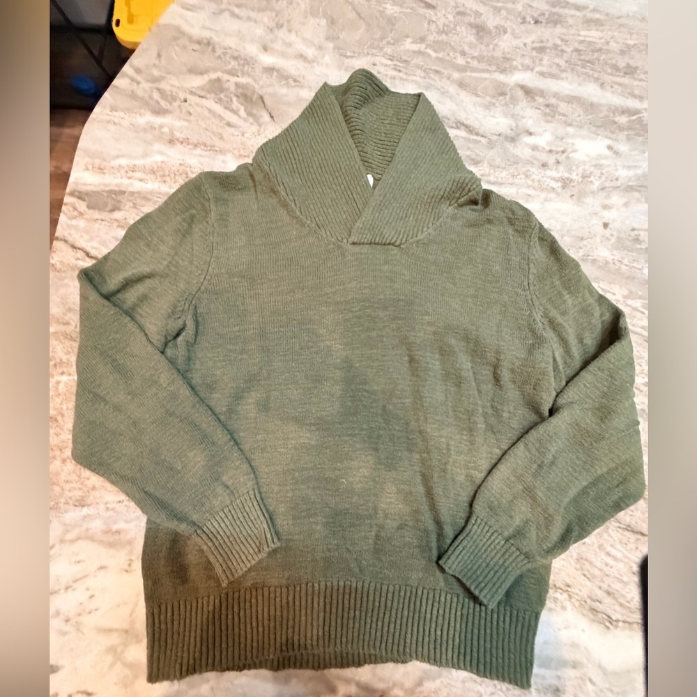 Goodfellow & Co Olive Green Shawl Collar Cotton Sweater Men’s M